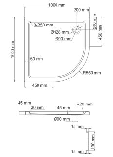 Душевой поддон Wasserkraft Isen 26T23 100x100